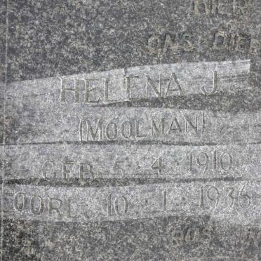 WESSELS Jan Willem 1897-1965 &amp; Helena J. MOOLMAN 1910-1936