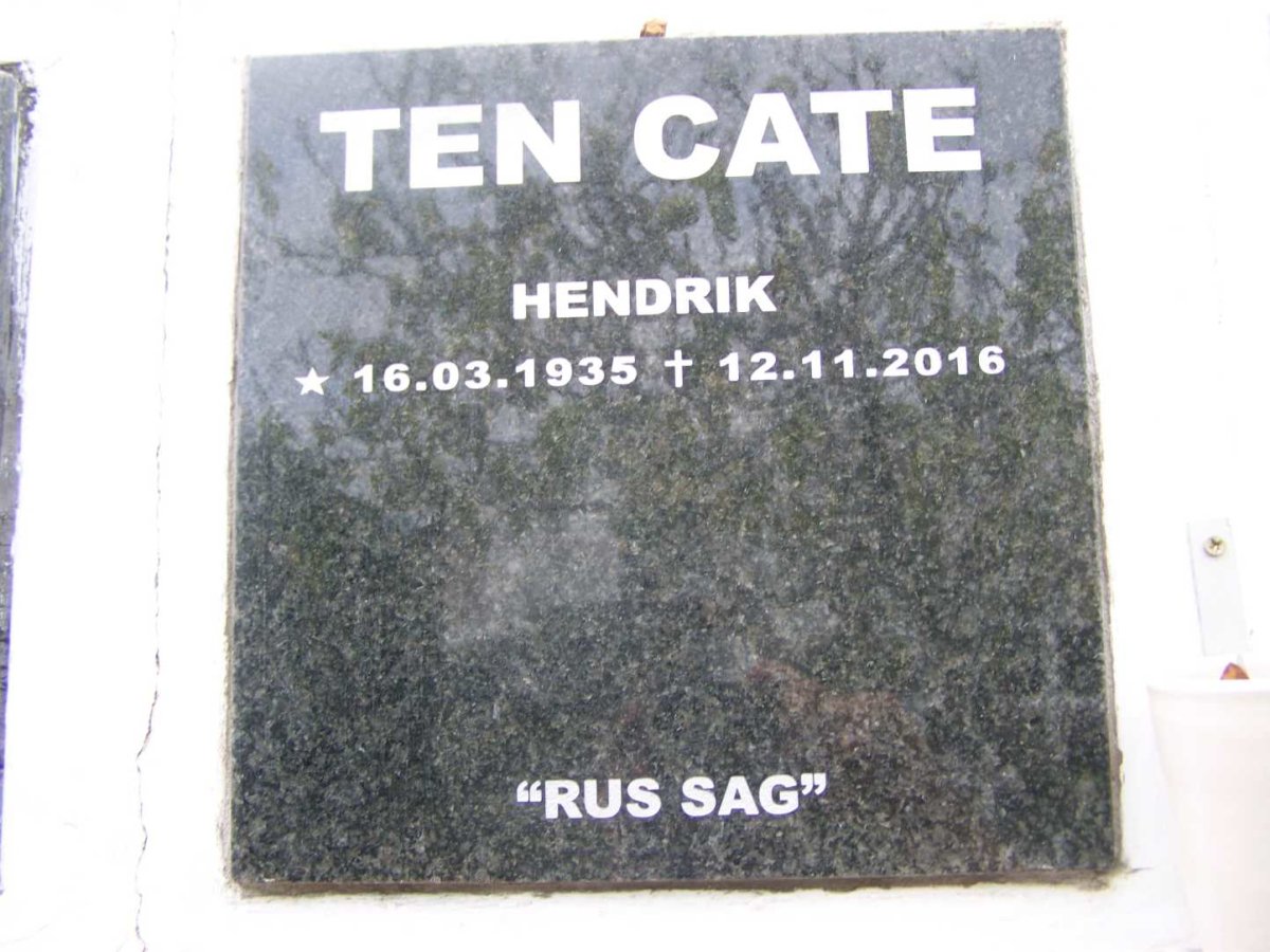 CATE Hendrik, TEN 1935-2016