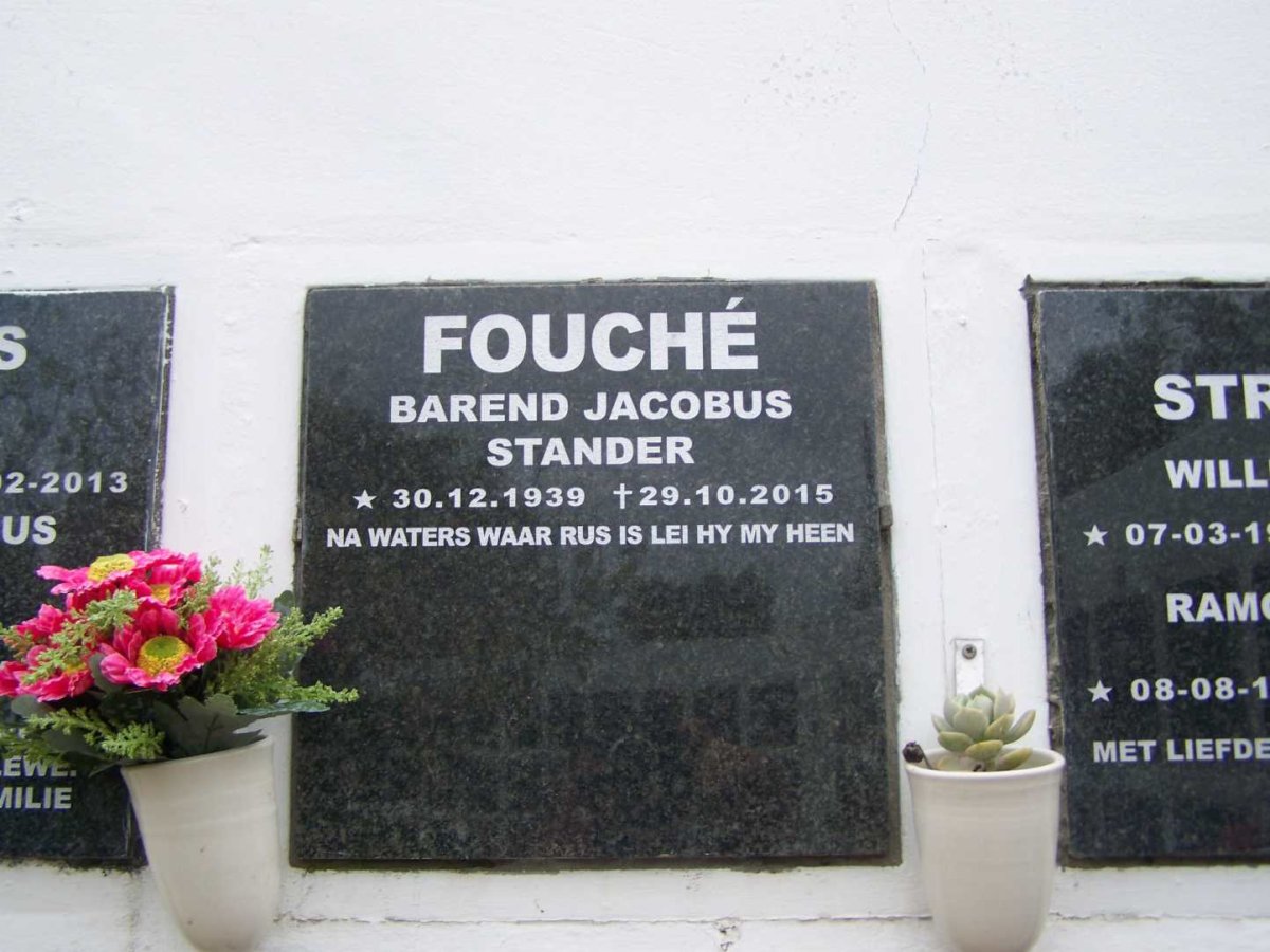 FOUCHE Barend Jacobus Stander 1939-2015