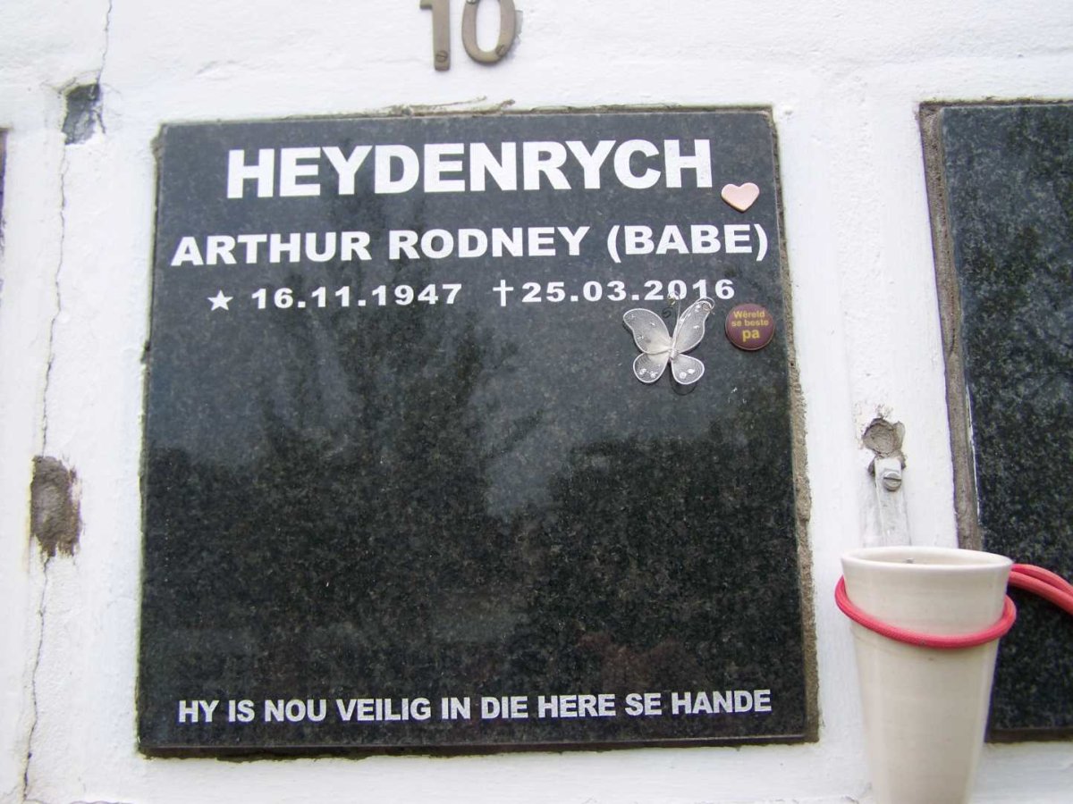 HEYDENRYCH Arthur Rodney 1947-2016
