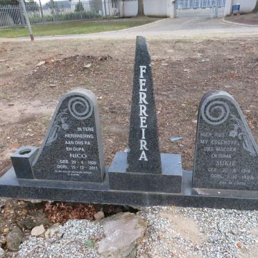 FERREIRA Nico 1926-2011 & Sukie 1916-1988