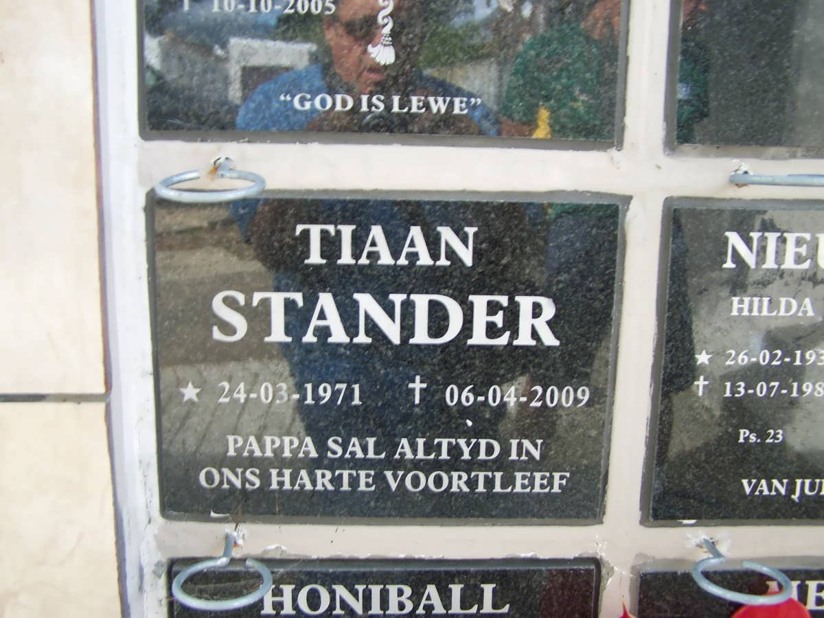 STANDER Tiaan 1971-2009