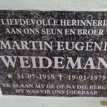 WEIDEMAN Martin Eugene 1959-1979