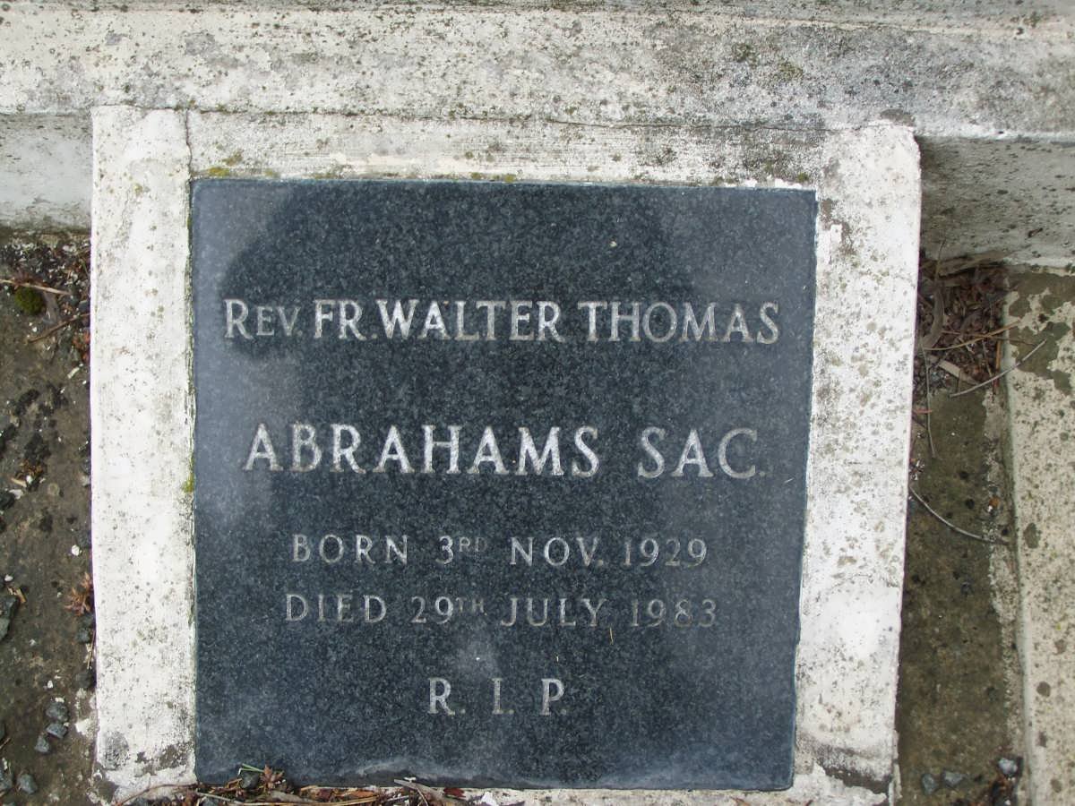 ABRAHAMS Walter Thomas 1929-1983