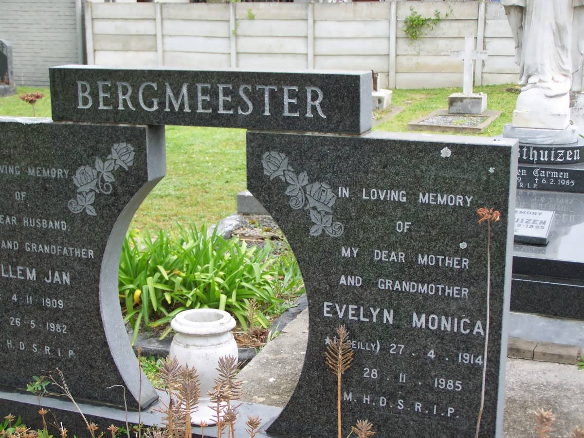 BERGMEESTER Willem Jan 1909-1982 &amp; Evelyn Monica O'REILLY 1914-1985