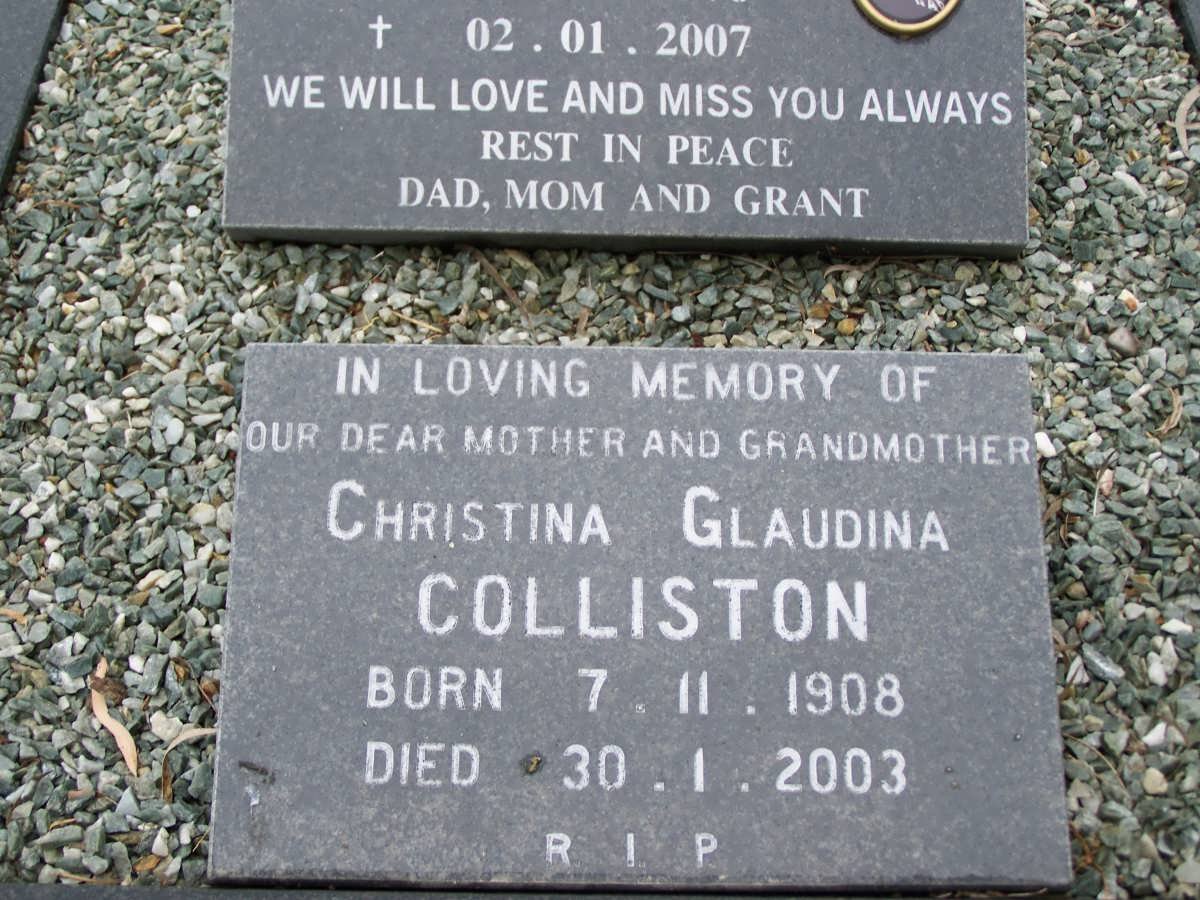 COLLISTON Christina Glaudina 1908-2003