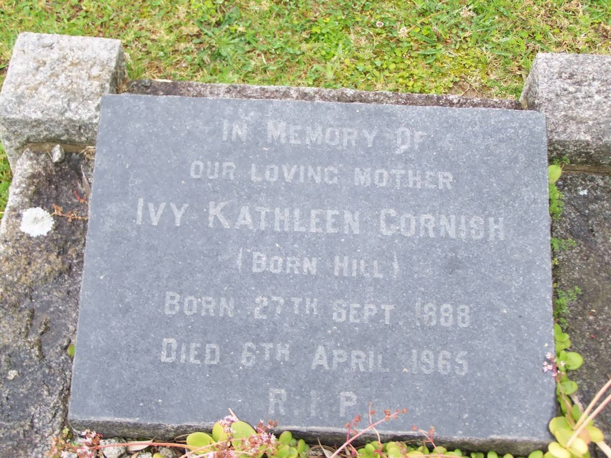 CORNISH Ivy Kathleen born HILL 1898-1965