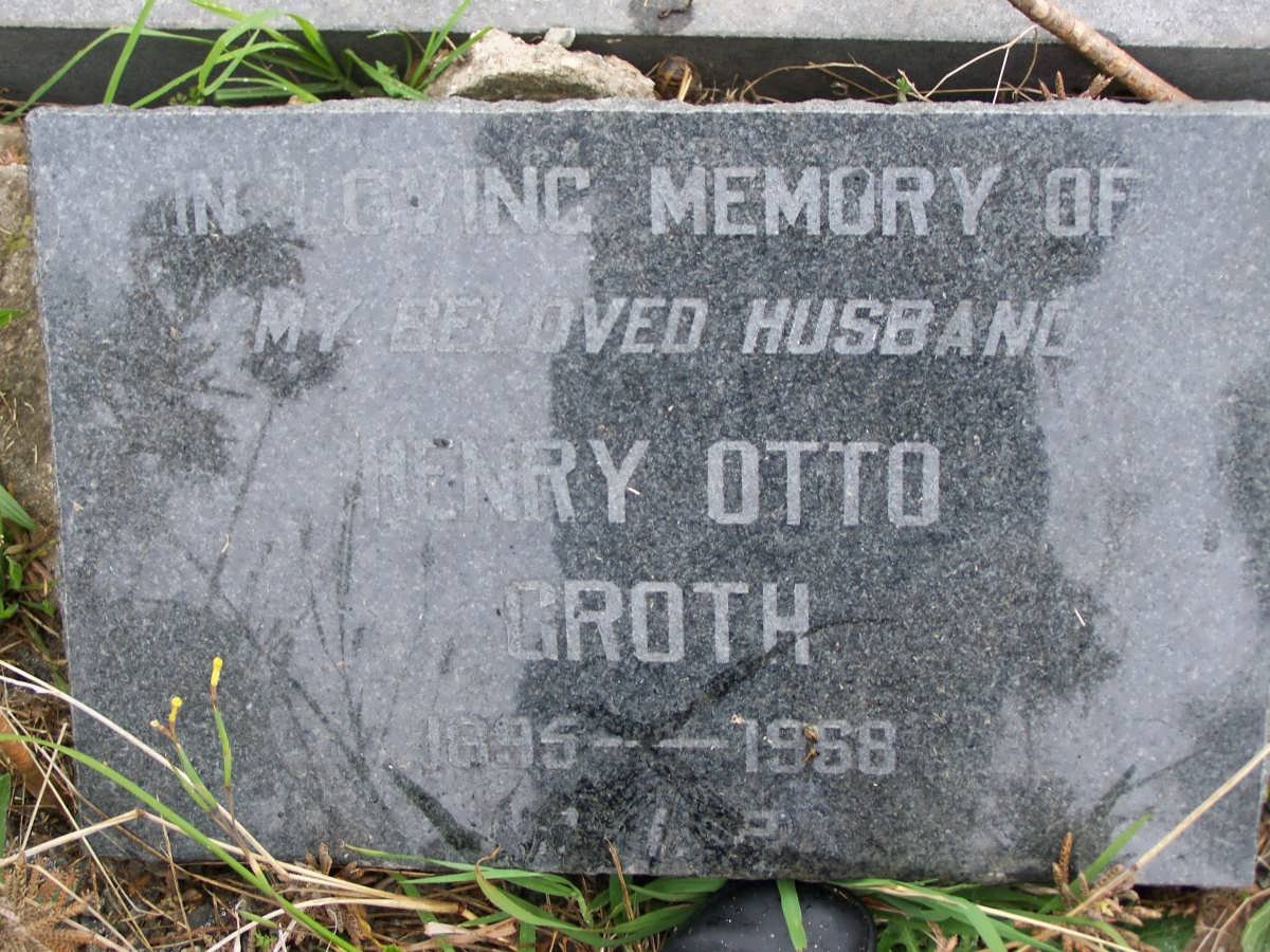 GROTH Henry Otto 1895-1968
