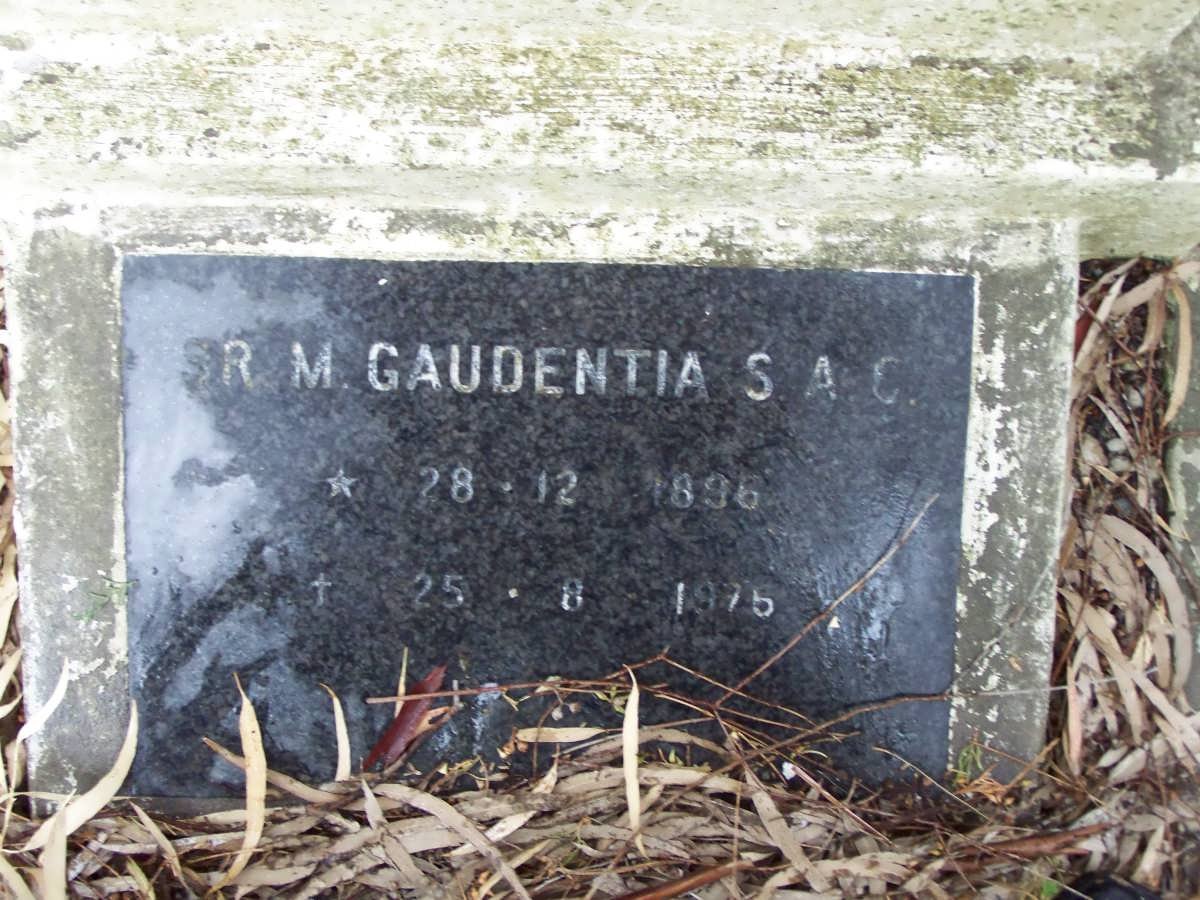 GAUDENTIA M. 1896-1975