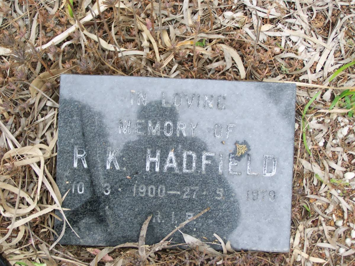 HADFIELD R.K. 1900-1979