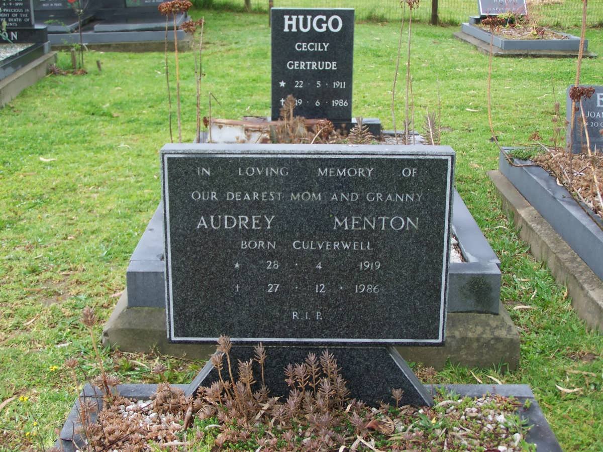 MENTON Audrey born CULVERWELL 1919-1986
