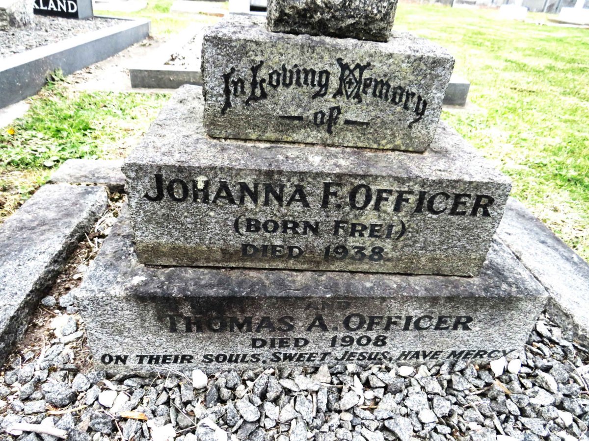 OFFICER Thomas A. -1908 &amp; Johanna F. FREI -1938