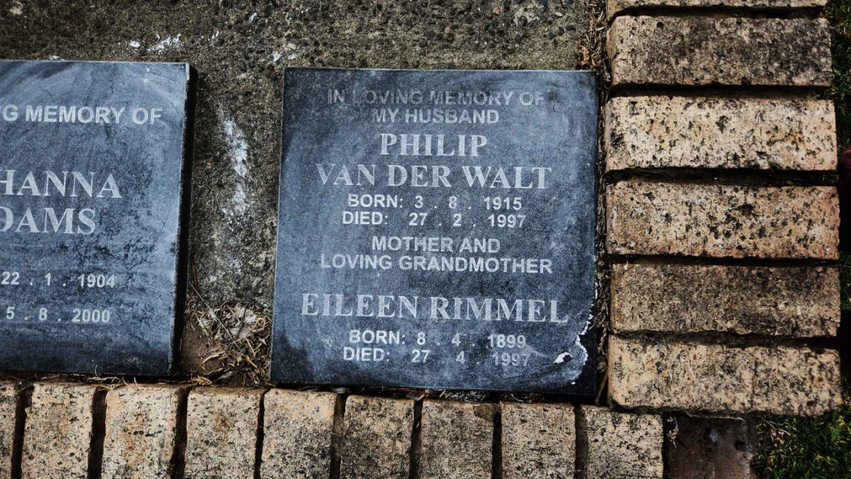 RIMMEL Eileen 1899-1997 :: VAN DER WALT Philip 1915-1997