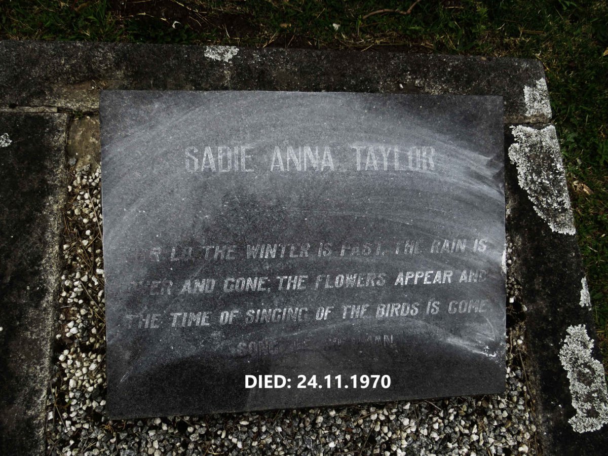 TAYLOR Sadie Anna -1970