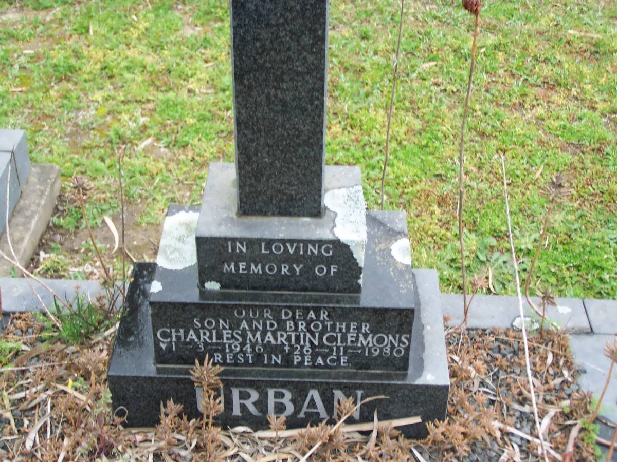 URBAN Charles Martin Clemons 1946-1980