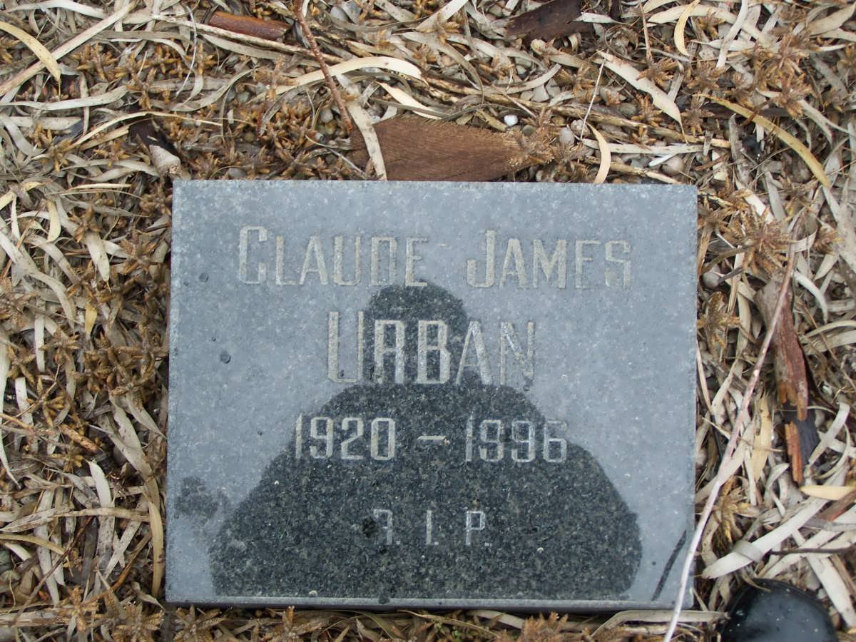 URBAN Claude James 1920-1996