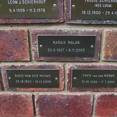 SCHIERHOUT :: LOUW ::  MALAN :: VAN DER MERWE