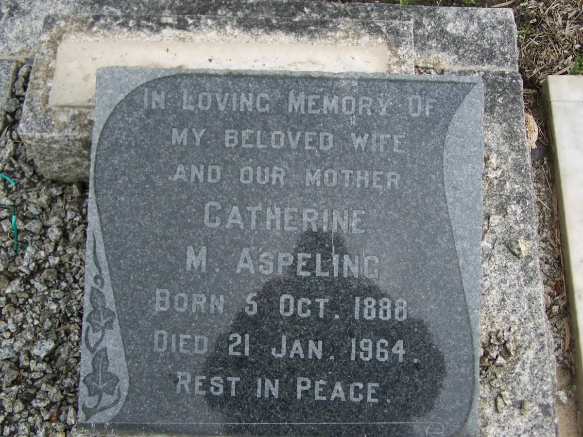 ASPELING Catherine M. 1888-1964