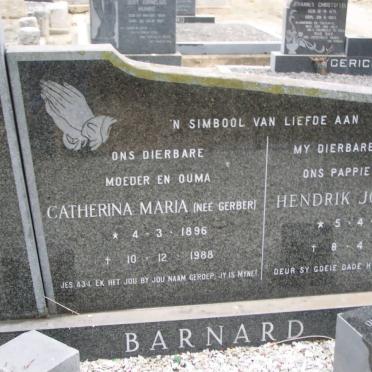 BARNARD Hendrik Johannes 1894-1975 &amp; Catherina Maria GERBER 1896-1988
