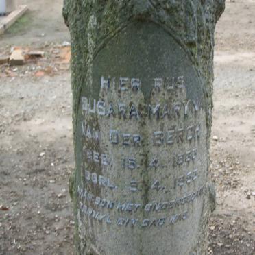 BERGH Susara Maryna, van der 1933-1953