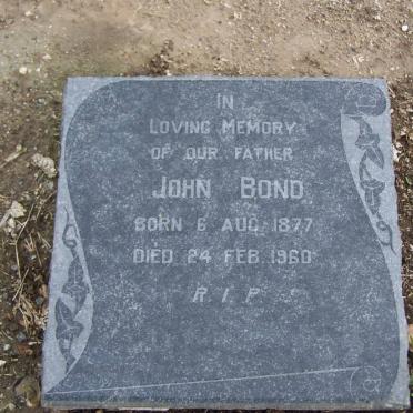 BOND John 1877-1960