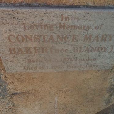 BAKER Constance Mary nee BLANDY 1871-1963