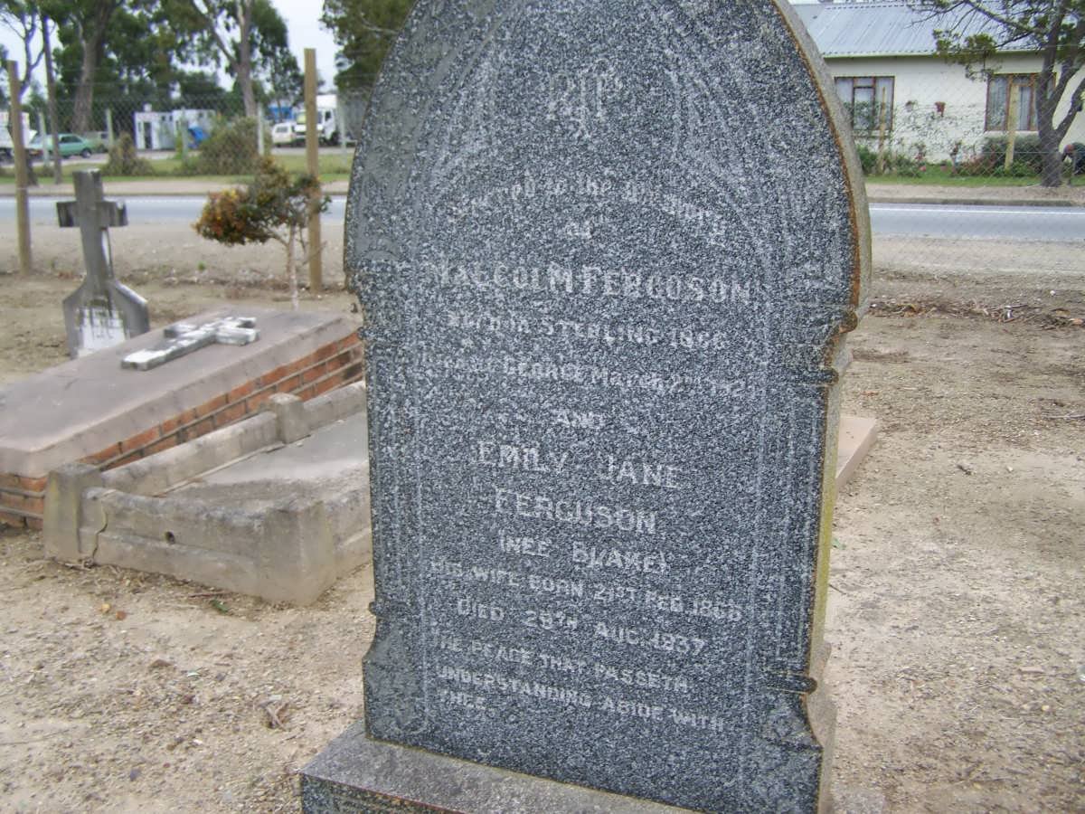 FERGUSON Malcolm 1866-1921 &amp; Emily Jane BLAKE 1866-1937