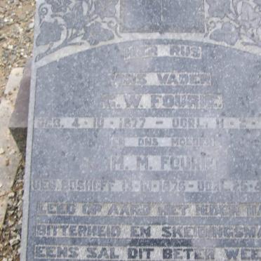 FOURIE G.W. 1877-1944 &amp; M.M. BOSHOFF 1876-1961