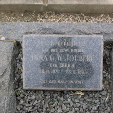 JOUBERT Dina G.W. nee CRONJE 1871-1951