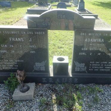 KRAUSE Frans J. 1893-1971 &amp; Adamina J. ZEELIE 1902-1979