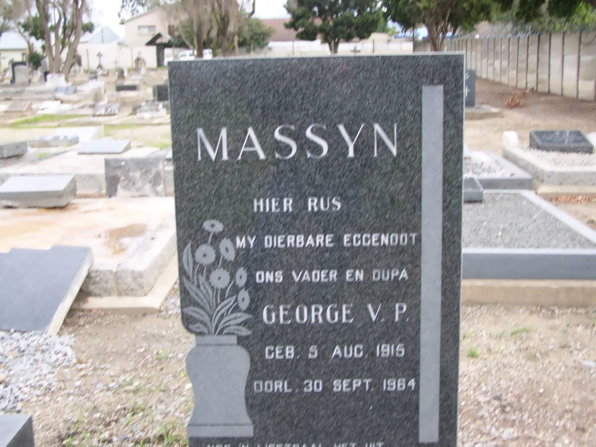 MASSYN George V.P. 1915-1964