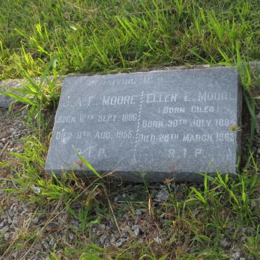 MOORE J.A.F. 1886-1955 &amp; Ellen E. GILES 1884-1963