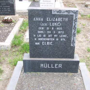 MÜLLER Anna Elizabeth nee LUKE 1920-1973
