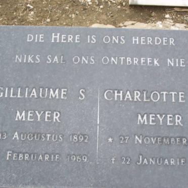 MEYER Gilliaume S. 1892-1969 &amp; Charlotte F.J. 1897-1983