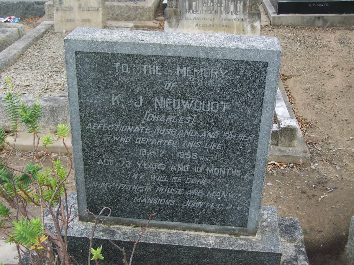 NIEUWOUDT K.J. -1958