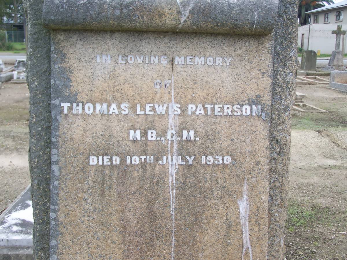 PATERSON Thomas Lewis -1930