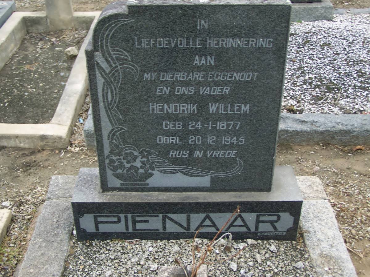 PIENAAR Hendrik Willem 1877-1945