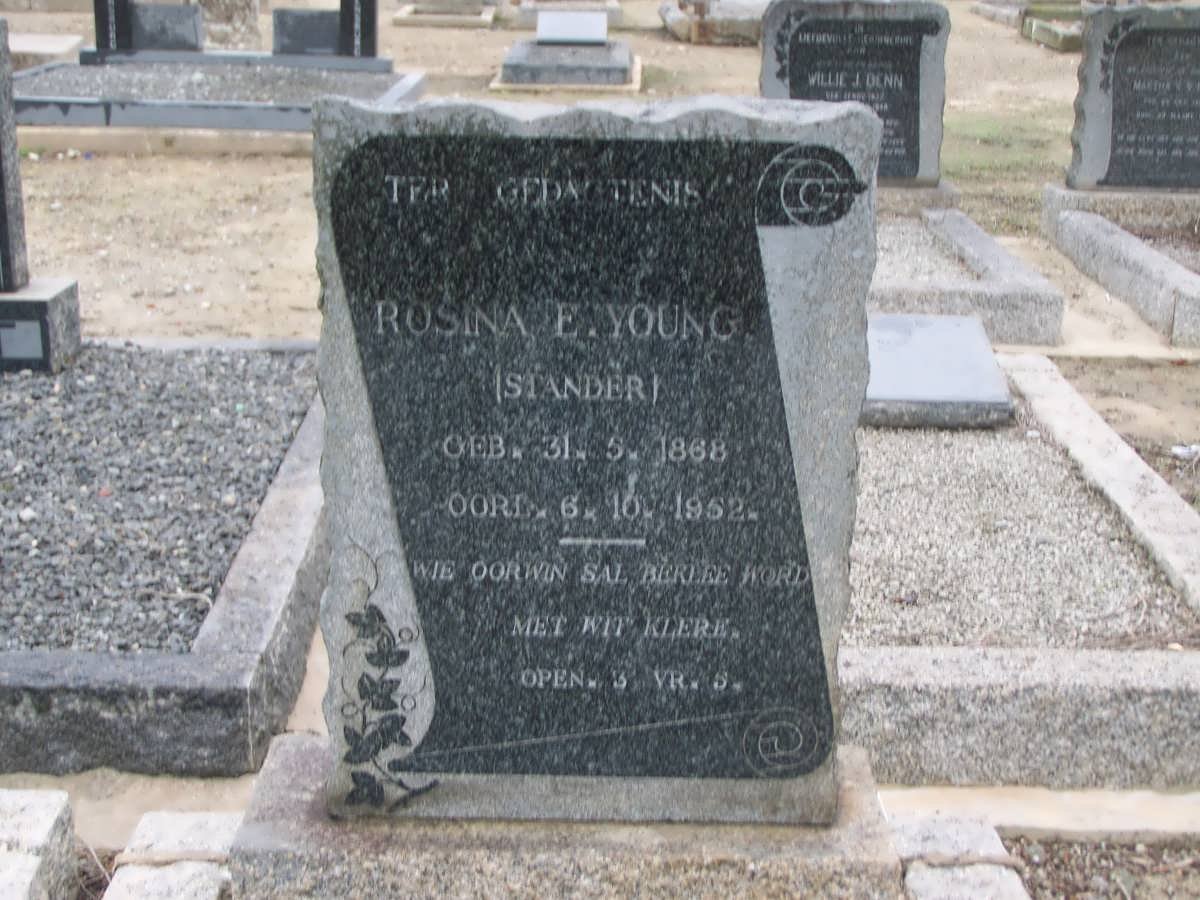 YOUNG Rosina E. nee STANDER 1868-1952