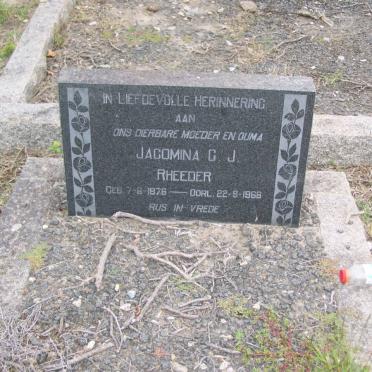 RHEEDER Jacomina G.J. 1876-1966