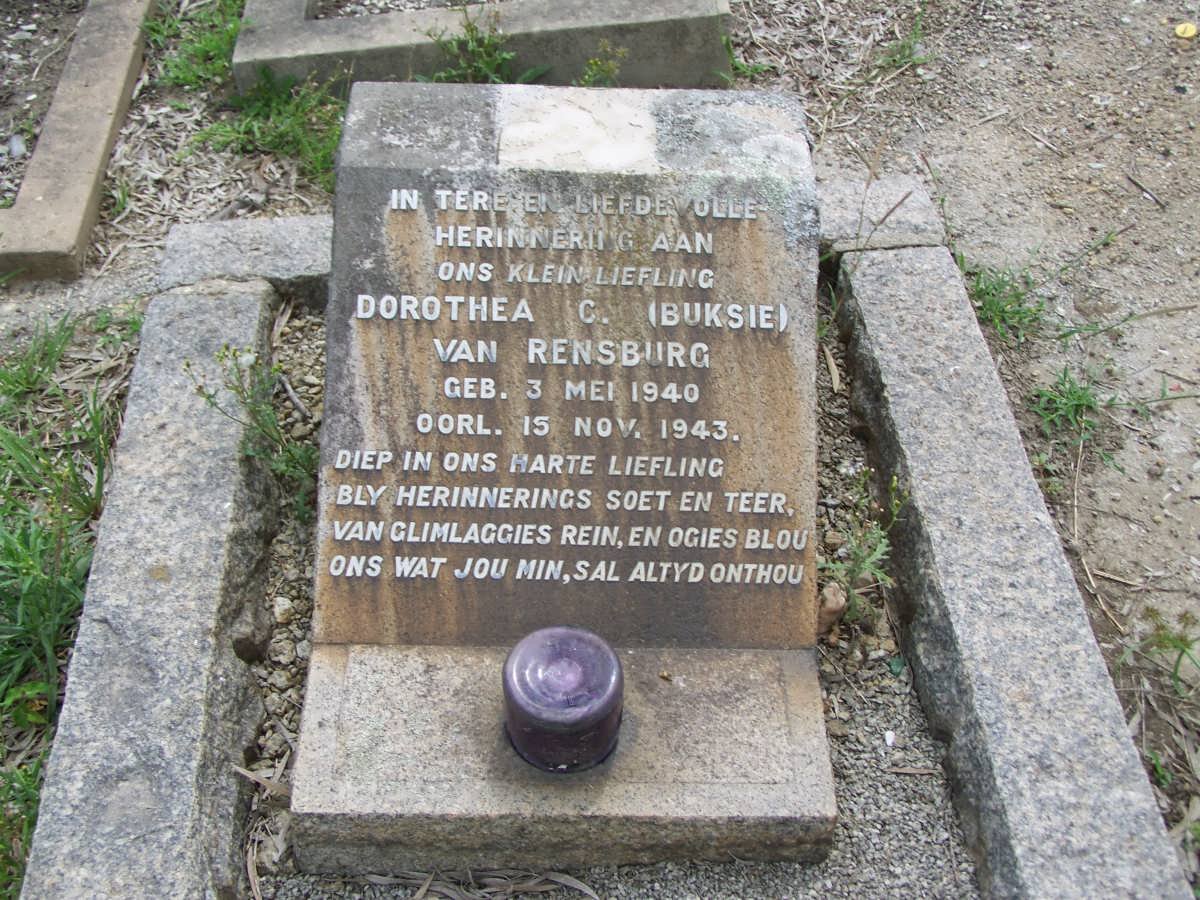 RENSBURG Dorothea C., van 1940-1943