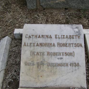 ROBERTSON Catherina Elizabeth Alexandrina -1938