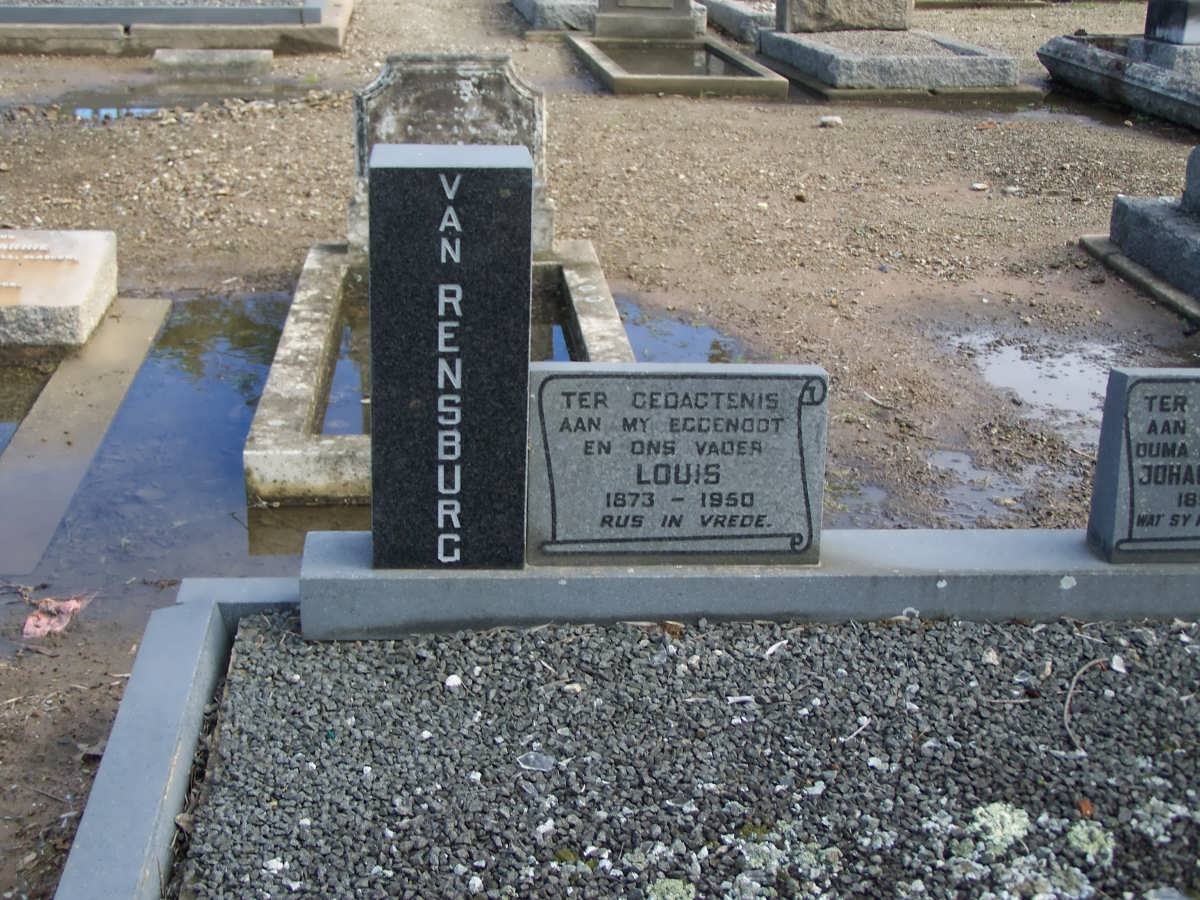 RENSBURG Louis, van 1873-1950