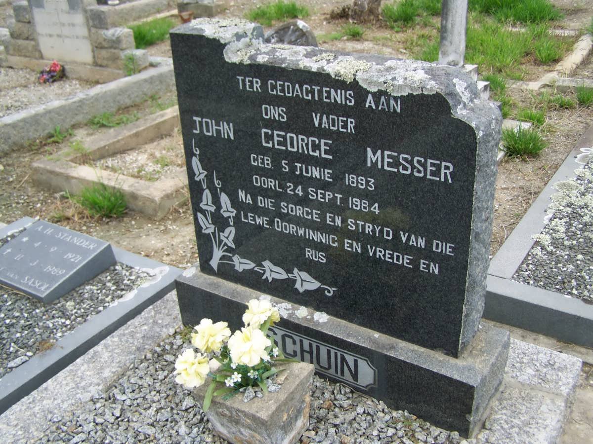 SCHUIN John George Messer 1893-1984