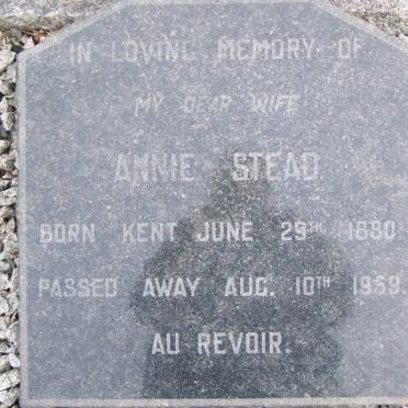 STEAD Annie nee KENT 1880-1959