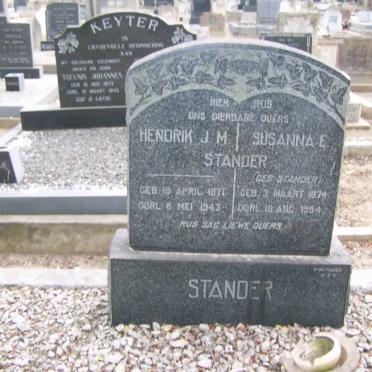 STANDER Hendrik J.M. 1871-1943 &amp; Susanna E. STANDER 1874-1954