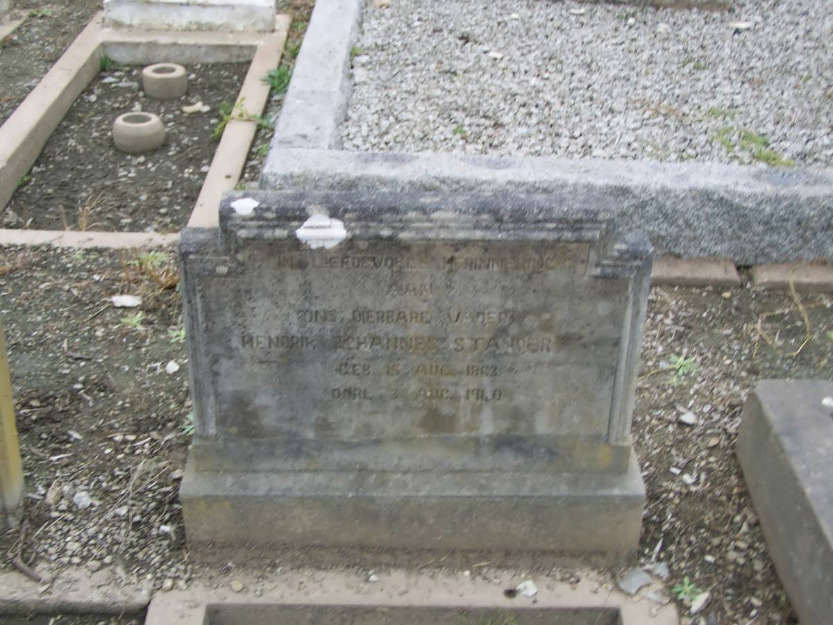 STANDER Hendrik Johannes 1883-1940
