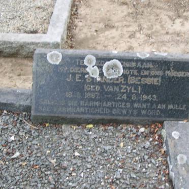STANDER J.E. nee VAN ZYL 1887-1943