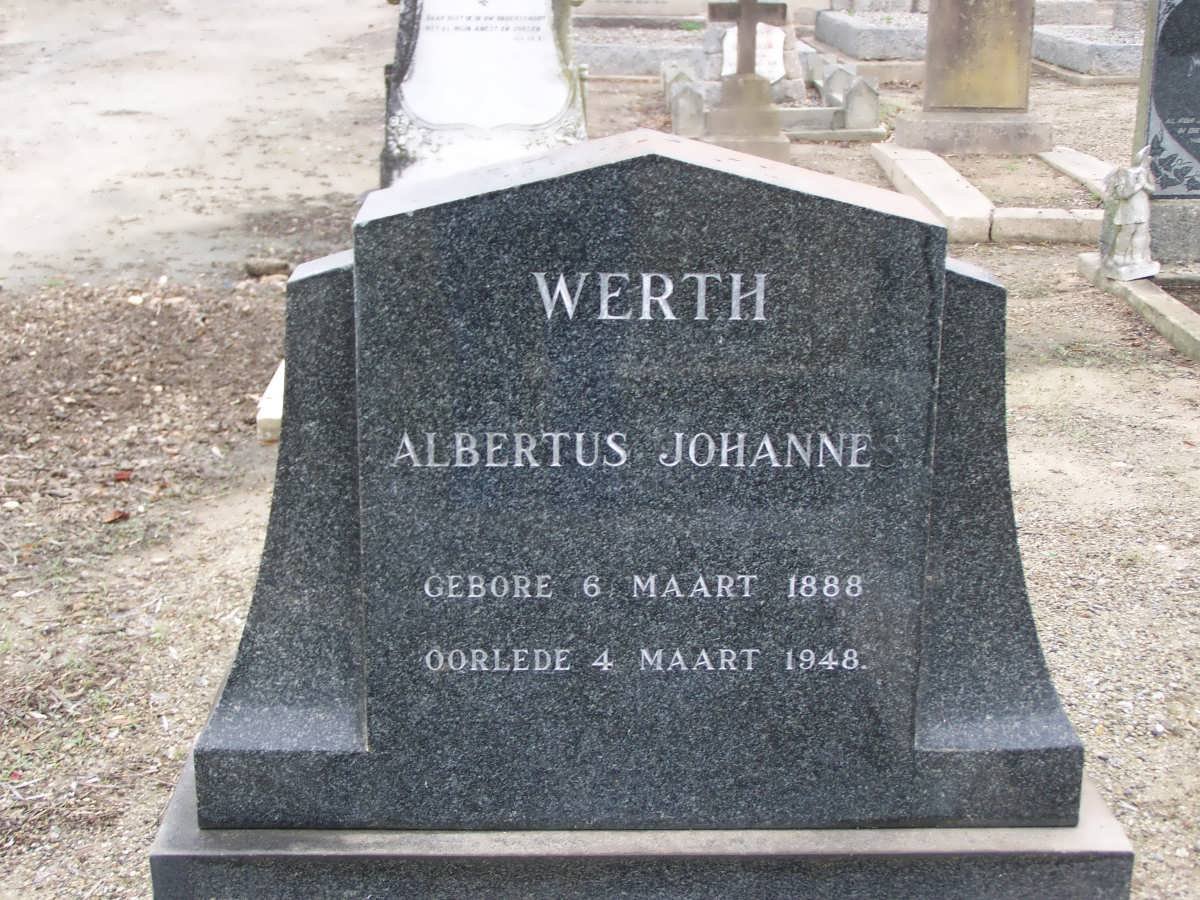 WERTH Albertus Johannes 1888-1948