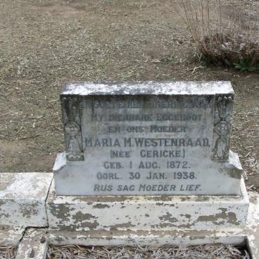 WESTENRAAD Maria M. nee GERICKE 1872-1938