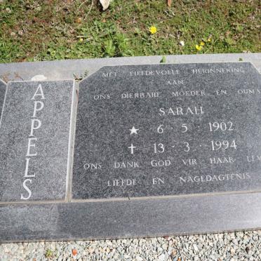 APPELS Sarah 1902-1994